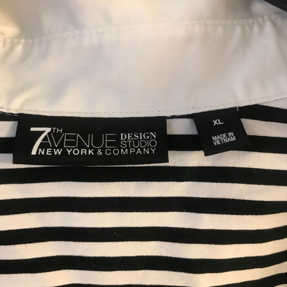 New York and Company Striped Blouse - Picture 3 of 4